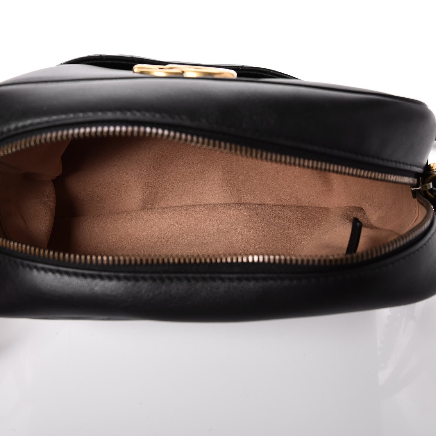 Gucci Calfskin Matelasse Medium GG Marmont Chain Shoulder Bag Black 5 of 7