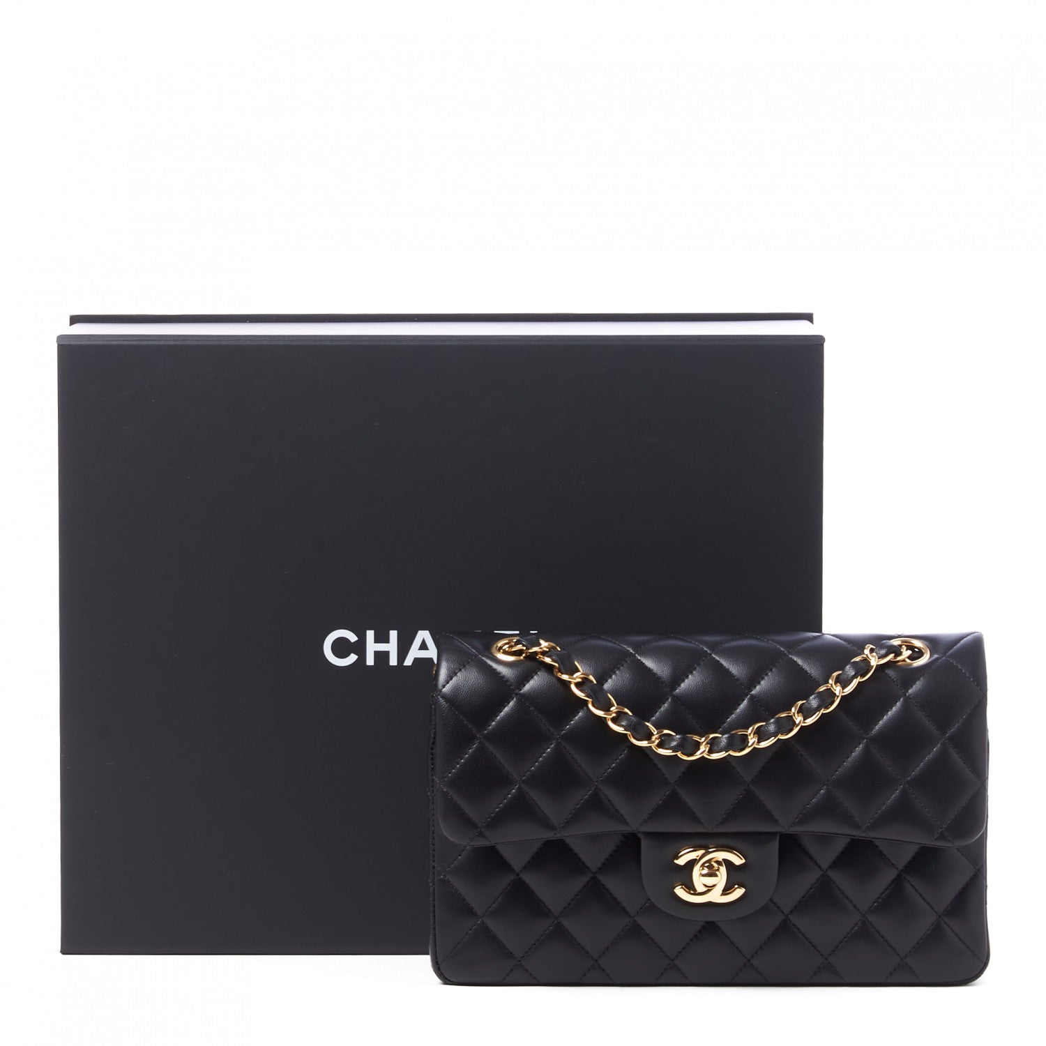 Chanel Lambskin Quilted Small Double Flap Black 11 of 11