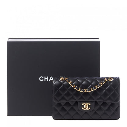 Chanel Lambskin Quilted Small Double Flap Black 11 of 11