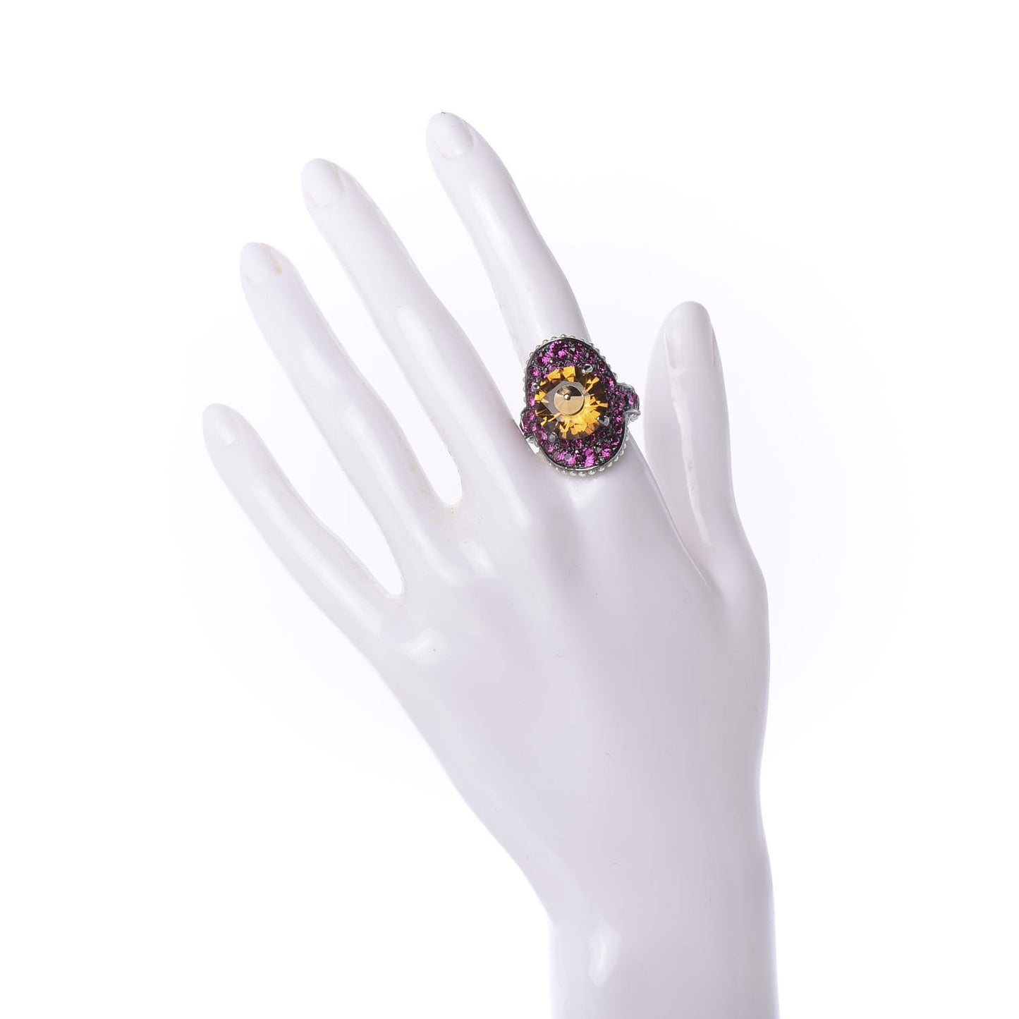 Swarovski Crystal Pearl Ring 7.5 Multicolor