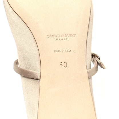 Saint Laurent Satin Gio Ballet Flats 40 Partridge Pink 7 of 10