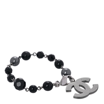 Chanel Pearl Beaded CC Bracelet Black 1 of 6