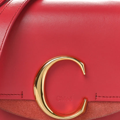 Chloe Shiny Calfskin Suede Mini C Double Carry Scarlet Pink 7 of 10