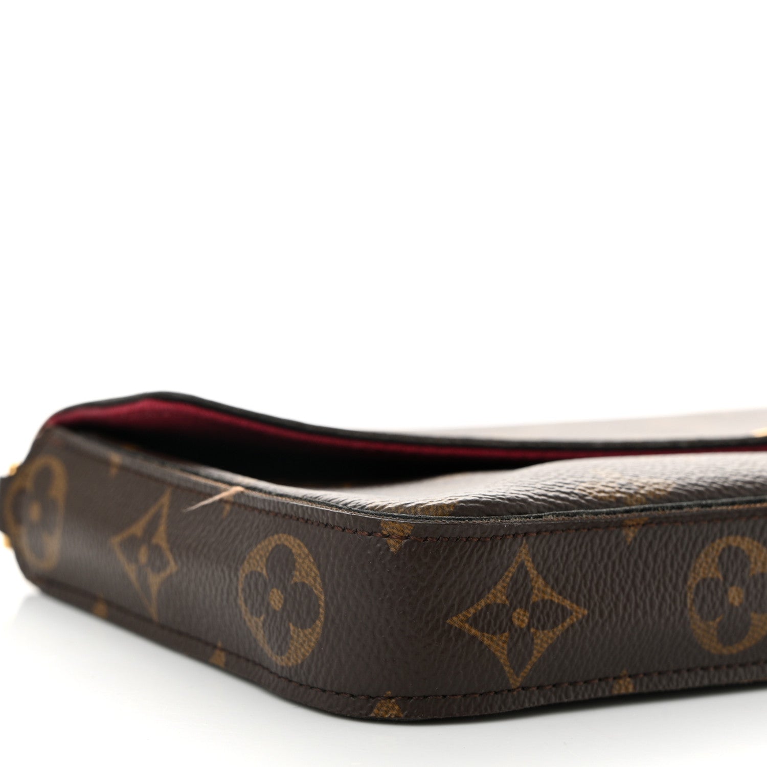 Louis Vuitton Monogram Pochette Felicie Chain Wallet Fuchsia 10 of 12