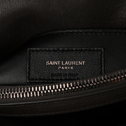 Saint Laurent Sheepskin Matelasse Chevron Monogram Medium College Bag Asphalt 6 of 15