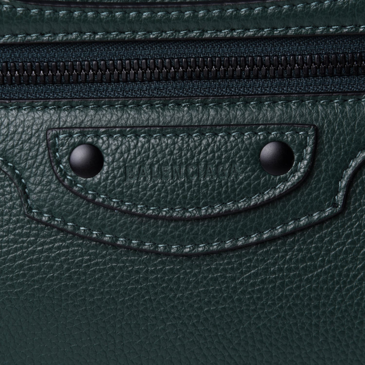 Balenciaga Grained Calfskin Neo Classic Matte Black Hardware S City Forest Green 8 of 10