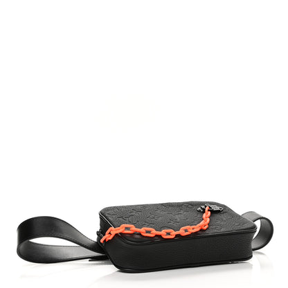 Louis Vuitton Taurillon Monogram Uniformes Solar Ray Soft Pochette Volga Belt Bag Black 4 of 11