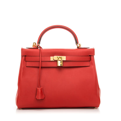 Hermes Evercolor Kelly Retourne 32 Tomate 1 of 25