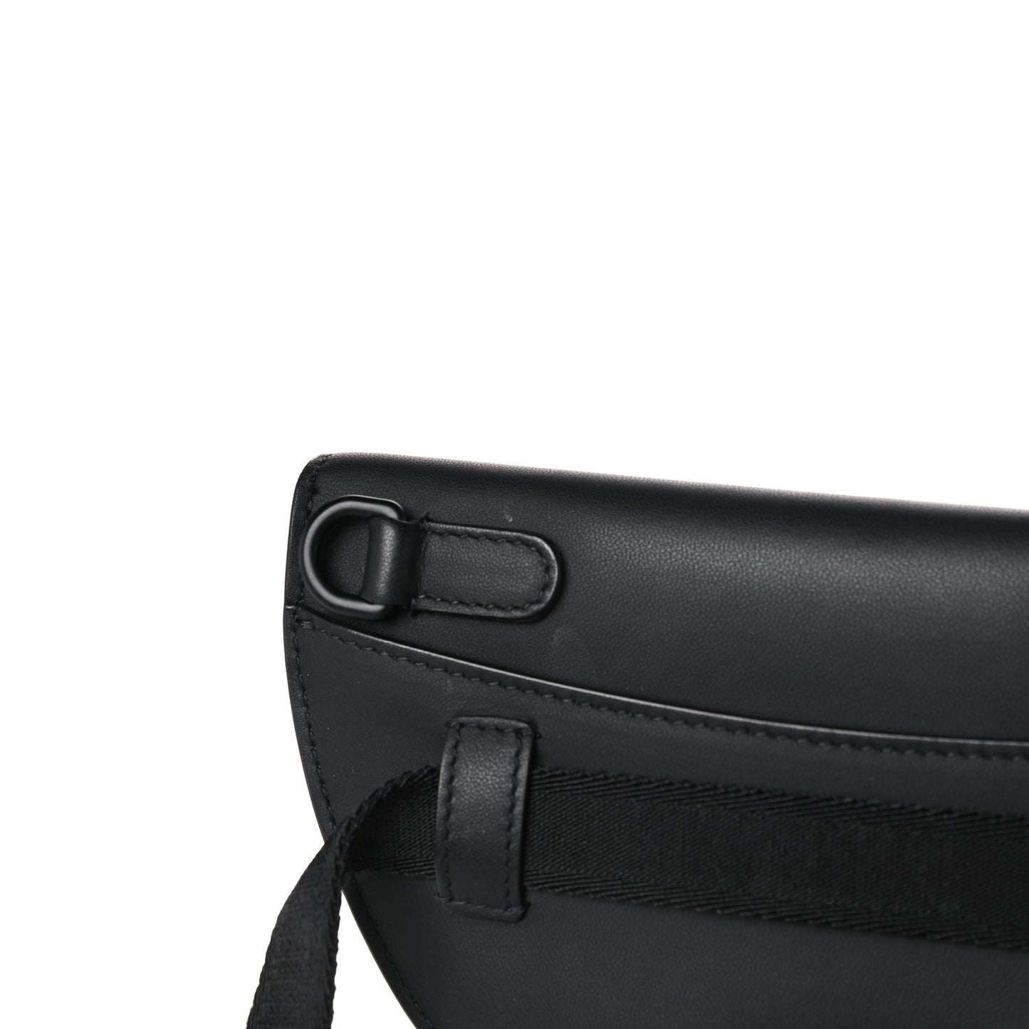 Ultra Matte Calfskin Saddle Belt Bag Black