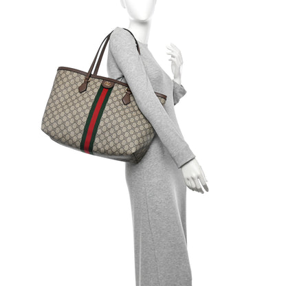 Gucci GG Supreme Monogram Medium Ophidia Shopping Tote Brown 2 of 11