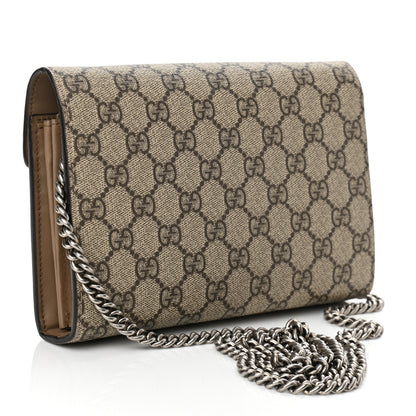 Gucci GG Supreme Monogram Mini Dionysus Chain Wallet Beige Taupe 3 of 9