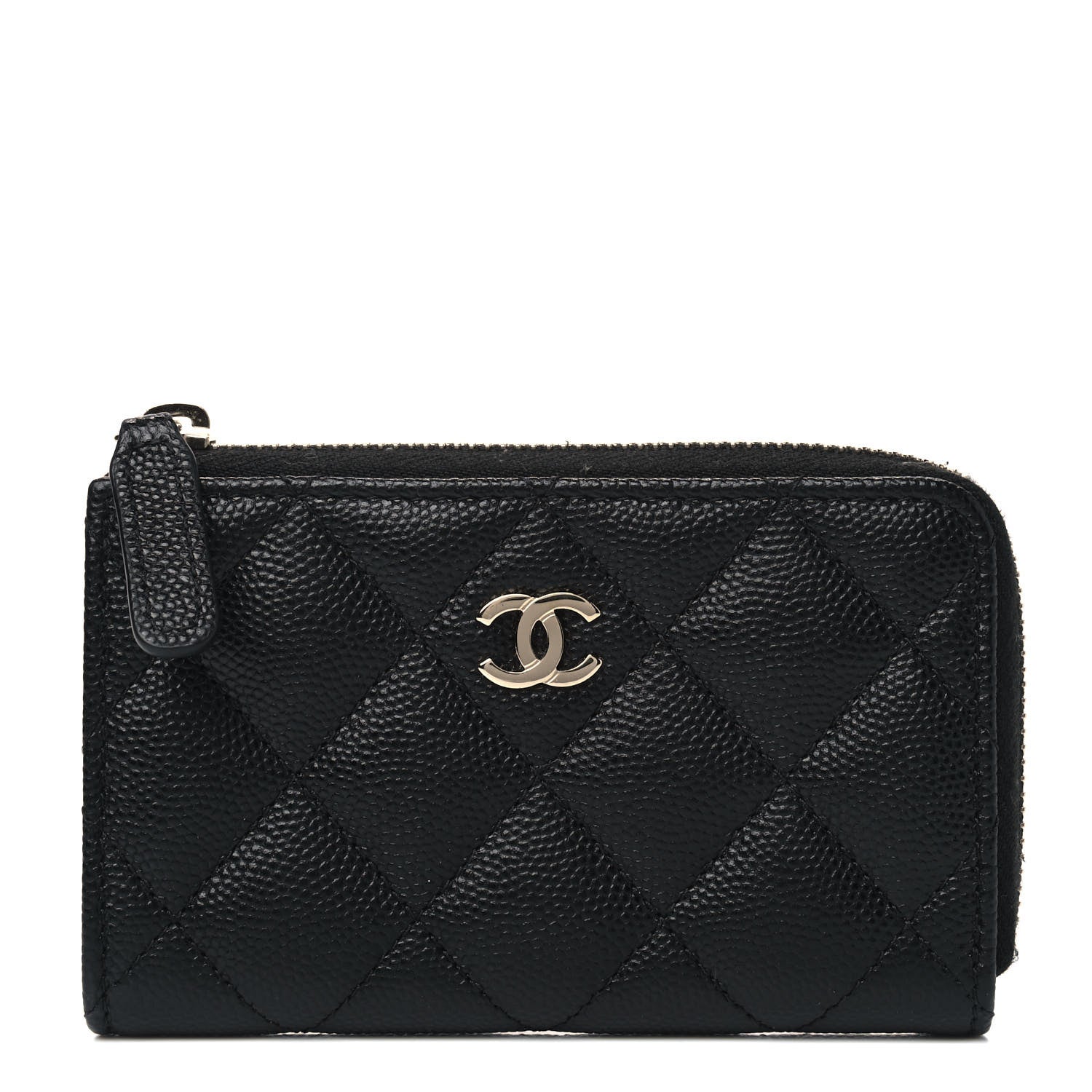 Chanel Caviar Quilted Zipped Key Holder Case Black 1 of 4