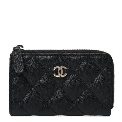 Chanel Caviar Quilted Zipped Key Holder Case Black 1 of 4