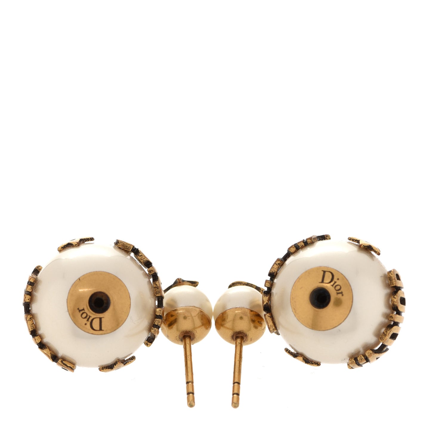 Pearl J'Adior Mise En Dior Tribal Earrings Gold