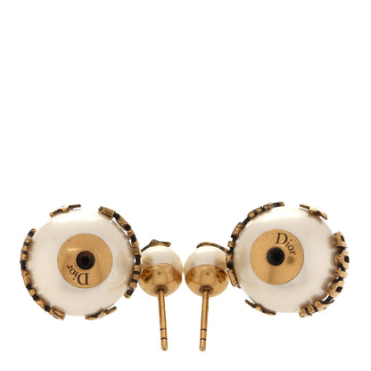 Christian Dior Pearl J'Adior Mise En Dior Tribal Earrings Gold 4 of 6