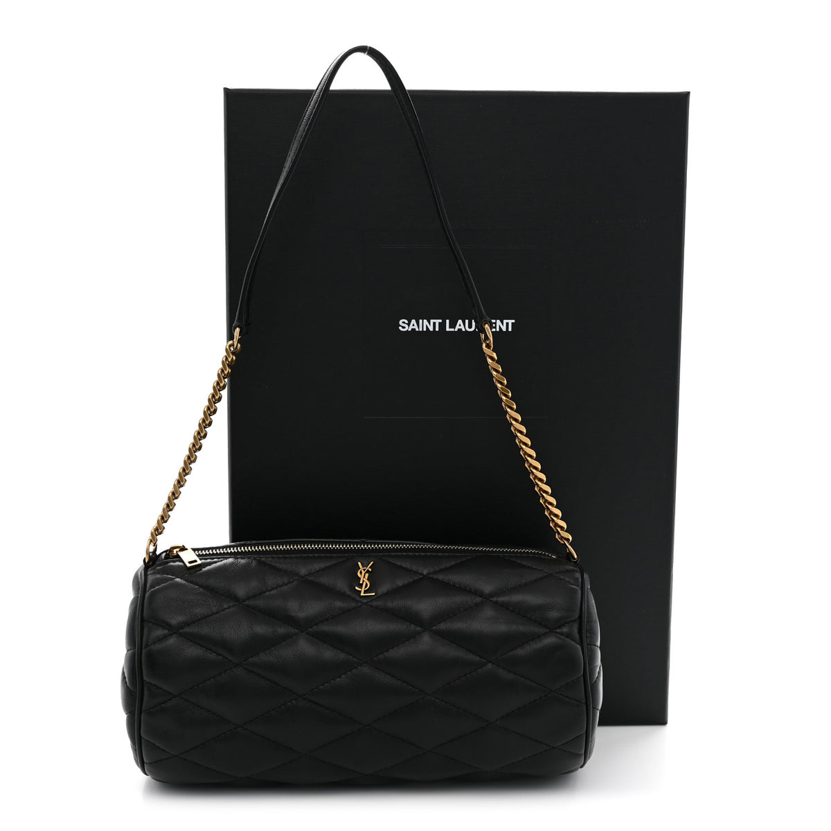Saint Laurent Lambskin Monogram Small Sade Tube Bag Black 11 of 11