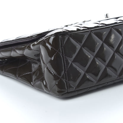 Chanel Patent Quilted Maxi Single Flap Dark Purple 6 of 11