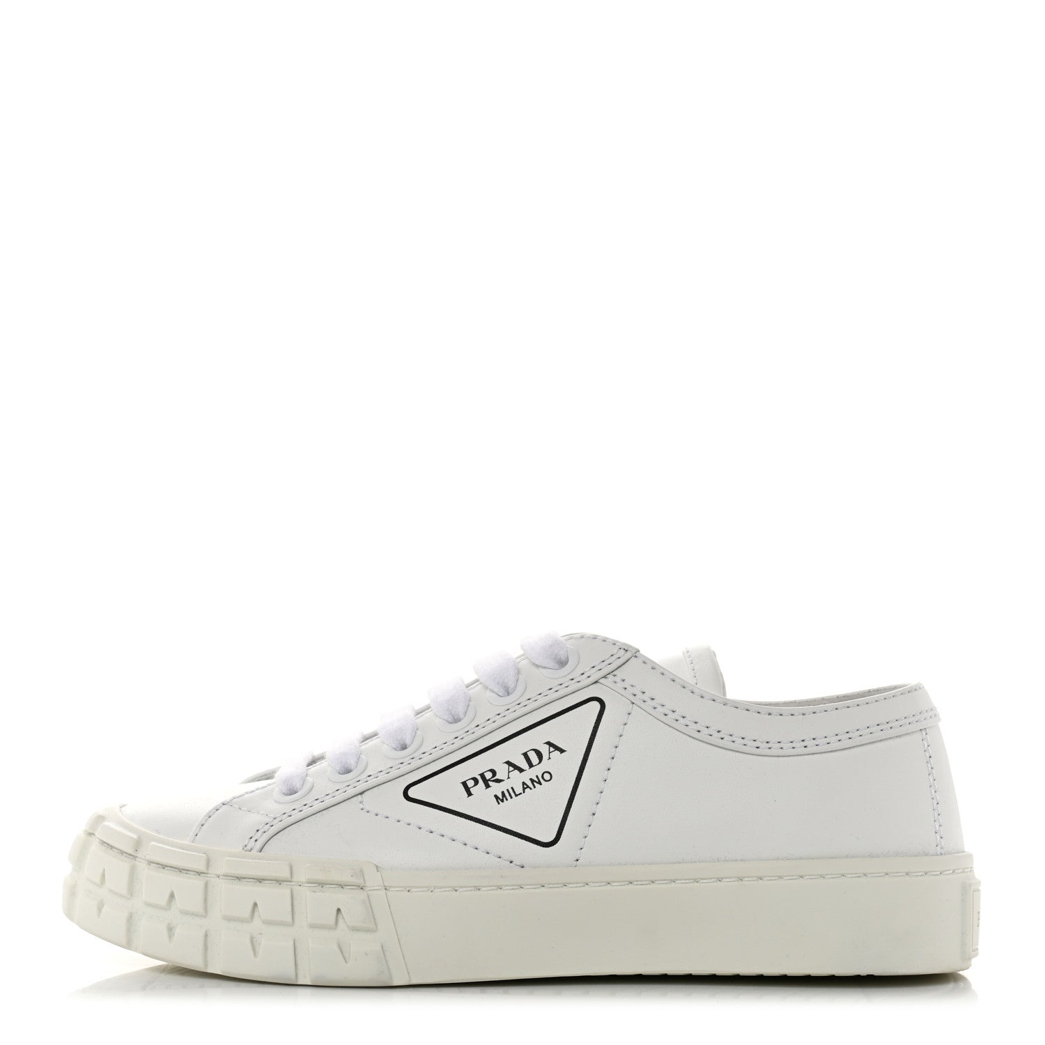 Prada Gabardine Triangle Logo Wheel 35mm Sneakers 35.5 White 1 of 9