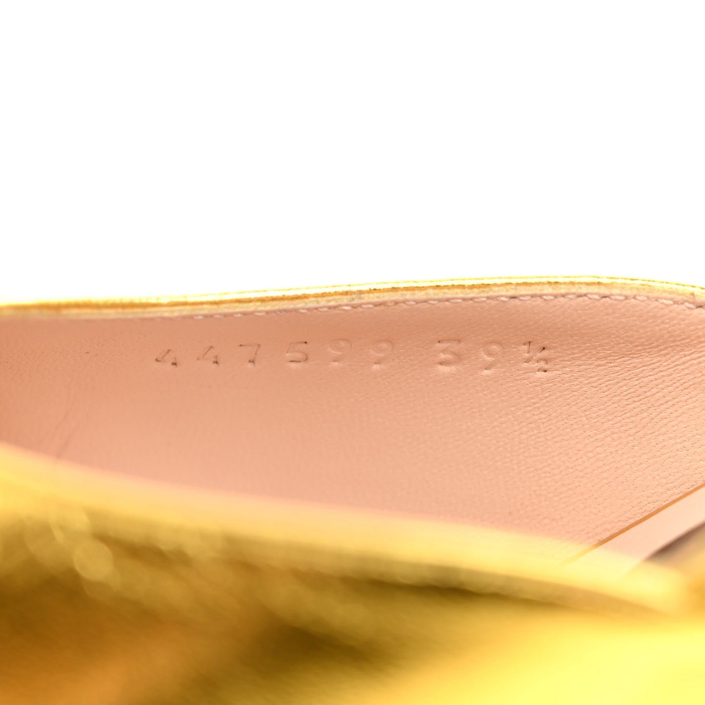 Metallic Malaga Kid Lesley Mary Jane Pumps 39.5 Gold