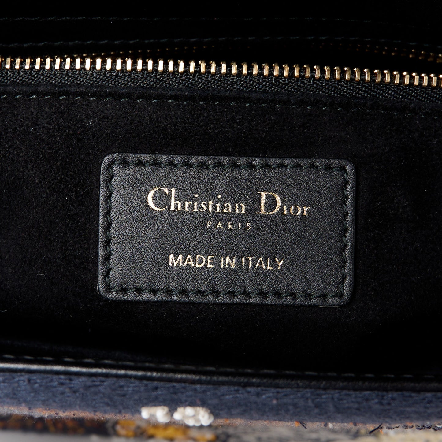 Embroidered Le Soleil Tarot Medium Lady Dior Blue Multicolor