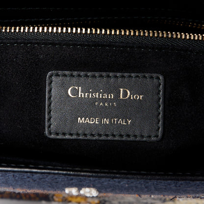 Christian Dior Embroidered Le Soleil Tarot Medium Lady Dior Blue Multicolor 6 of 10