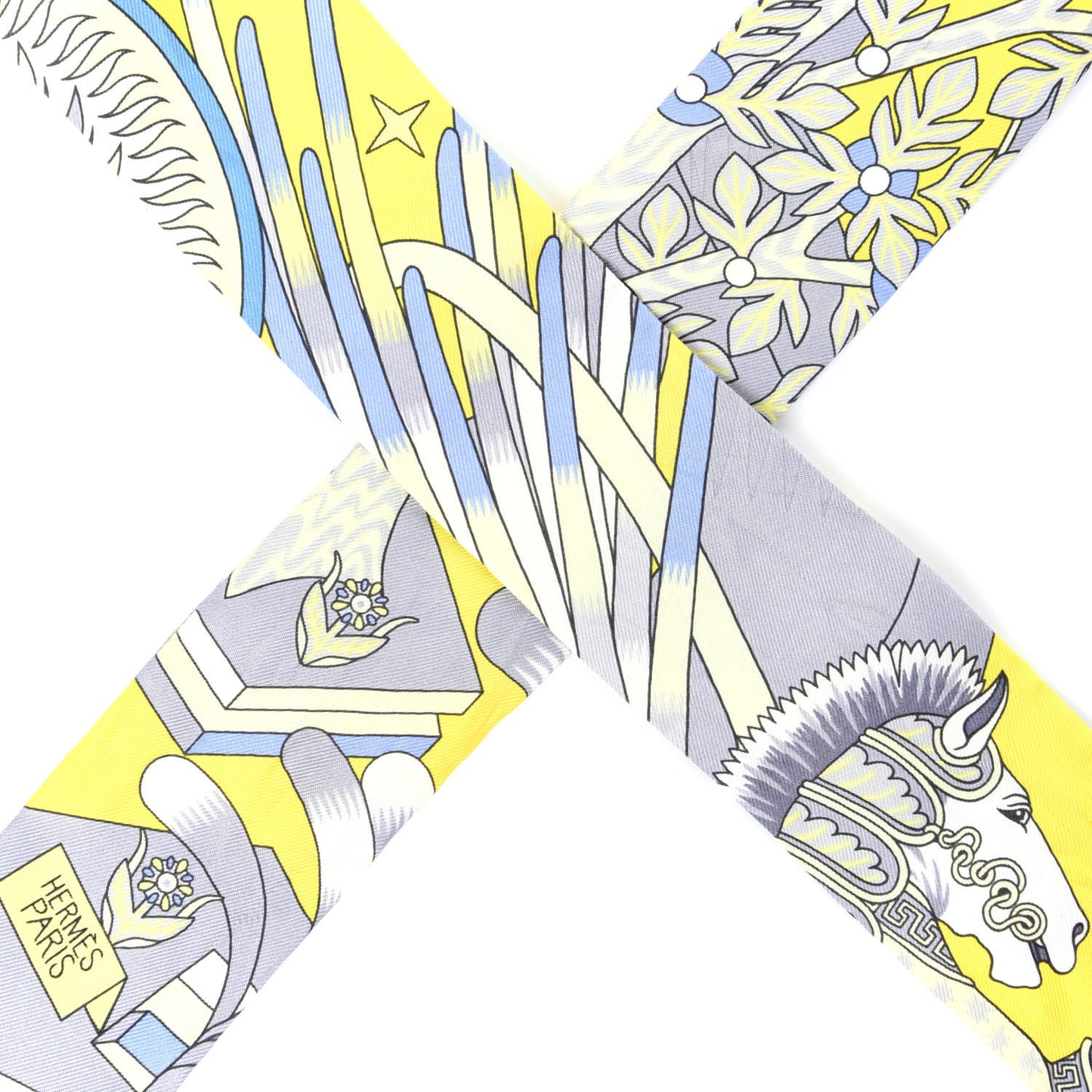 Silk La Source de Pegase Twilly Jaune Vif Gris Perle