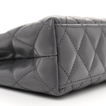Chanel Shiny Aged Calfskin Quilted Nano Kelly Shopper Grey 9 of 10