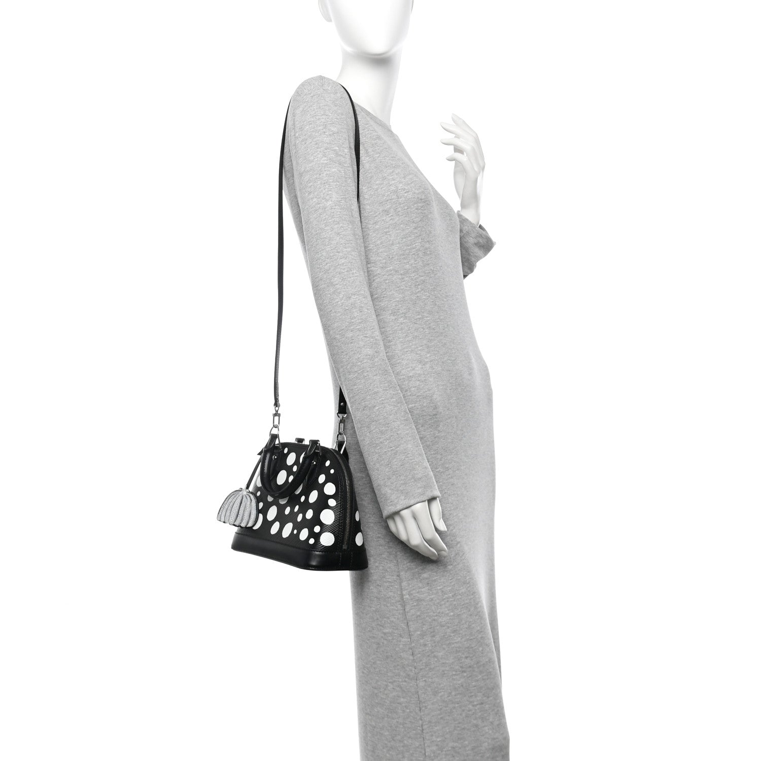 Louis Vuitton X YK Epi Alma BB Black White 2 of 9