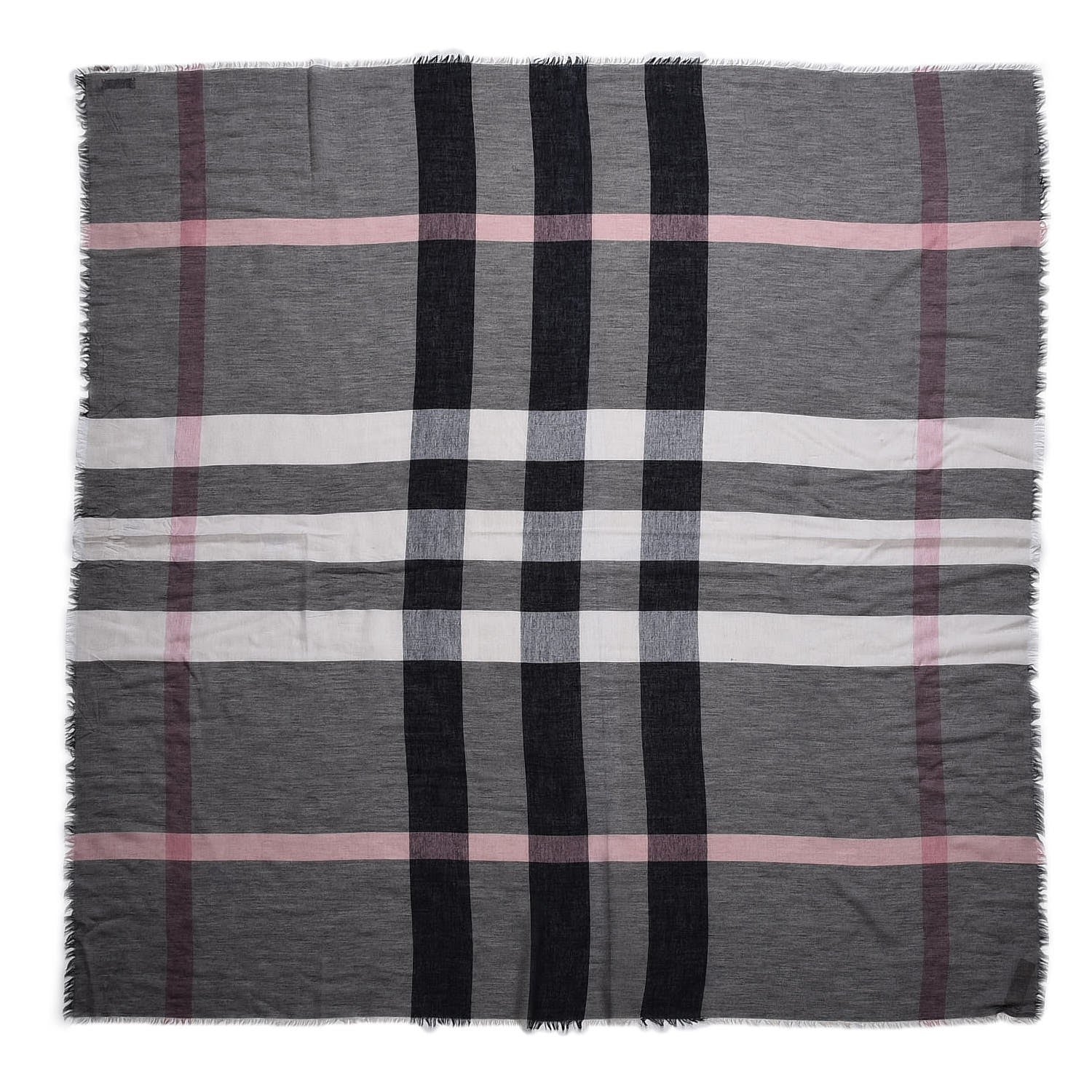 Burberry Modal Wool Giant Check Scarf Dark Trench 1 of 4