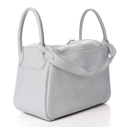 Hermes Taurillon Clemence Lindy 26 Bleu Arctic 3 of 13