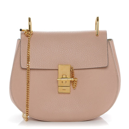 Chloe Grained Lambskin Drew Shoulder Bag Cement Pink 1 of 6