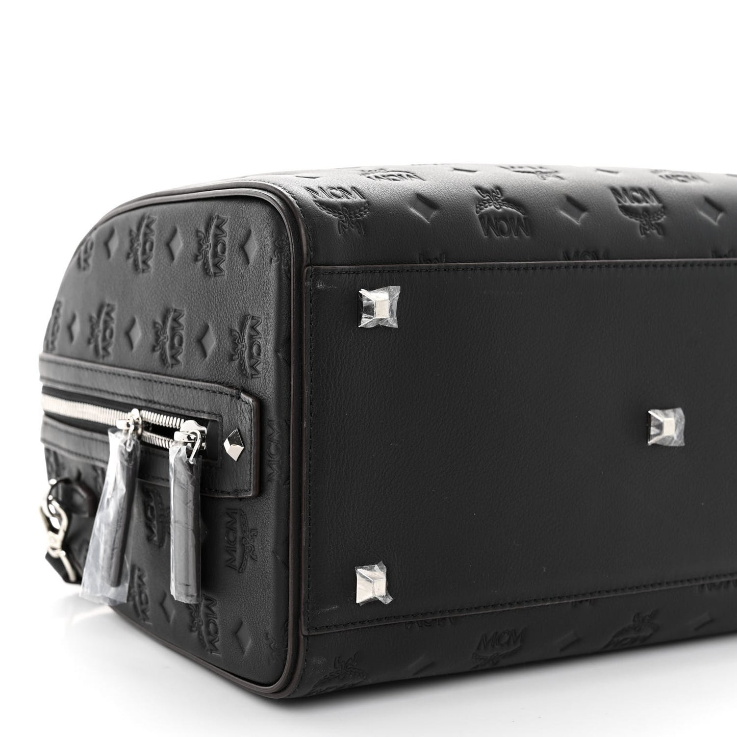 Calfskin Ottomar Monogram Medium Essential Boston Bag Black