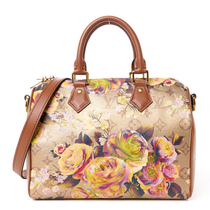Louis Vuitton Metallic Monogram LV Garden Speedy Bandouliere 25 Gold 1 of 12