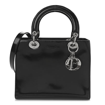 Christian Dior Glazed Calfskin Medium Lady Dior Black 1 of 10