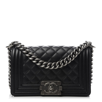 Chanel Calfskin Quilted Small Boy Flap Black 1 of 10