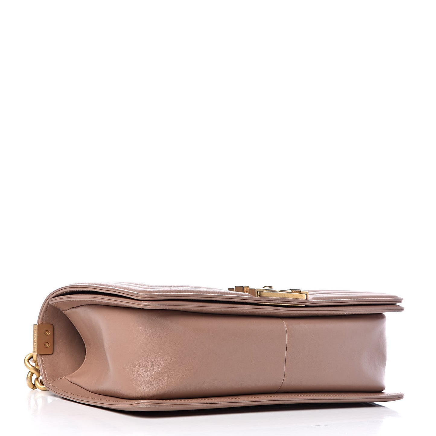 Lambskin Quilted Medium Boy Flap Dark Beige
