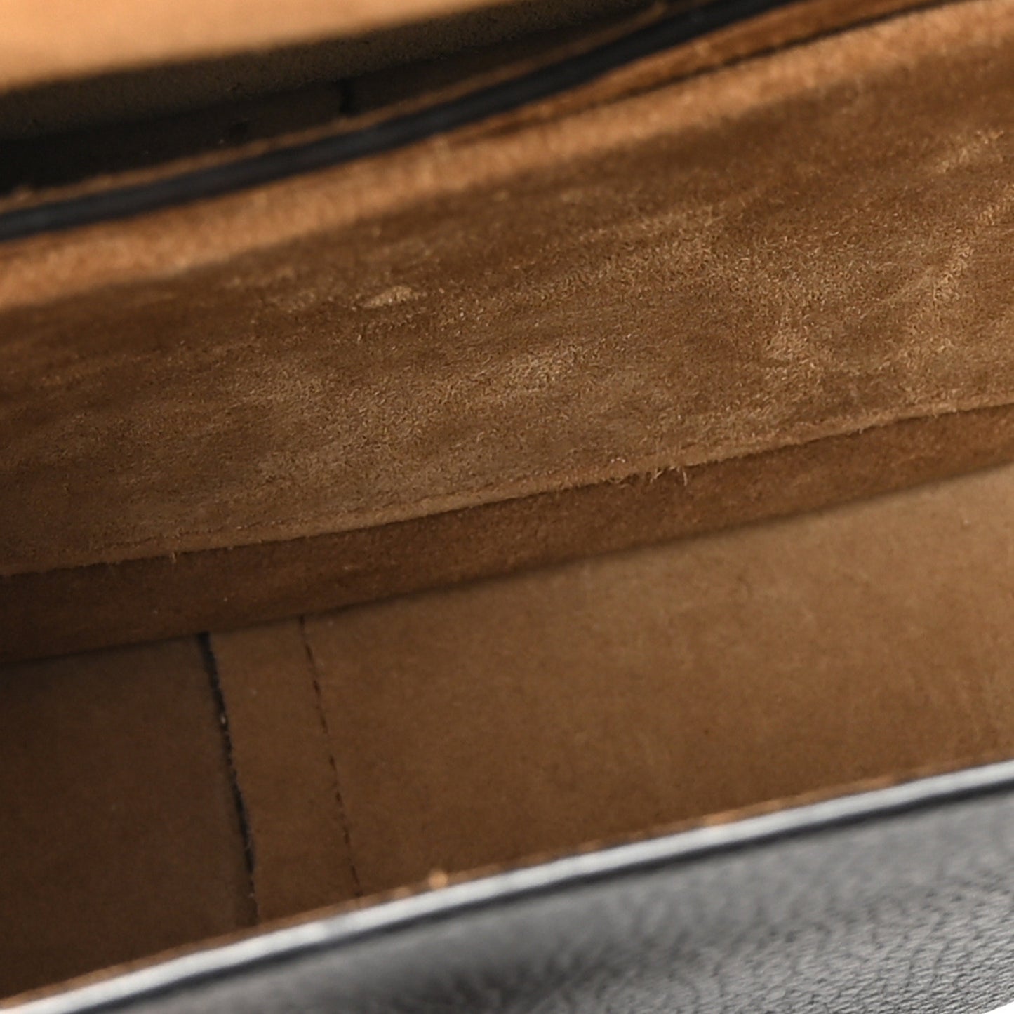 Grained Calfskin Small Gate Crossbody Bag Pecan Black
