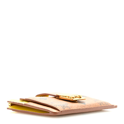 MCM Visetos Patricia Card Case Pink Yellow 4 of 6