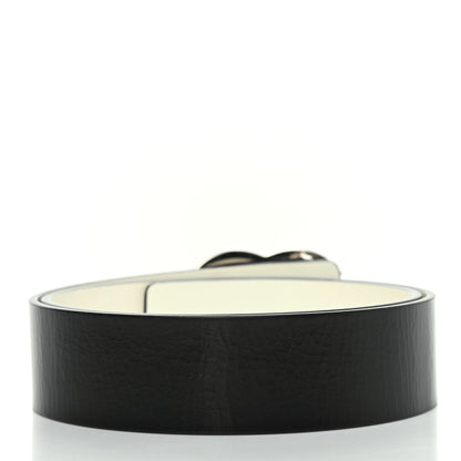 Chanel Patent Calfskin CC Reversible Belt 70 Black White 4 of 8