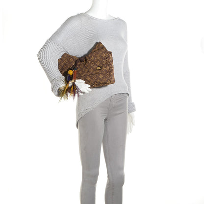 Louis Vuitton Monogram Metisse African Queen Clutch Coconut 2 of 8