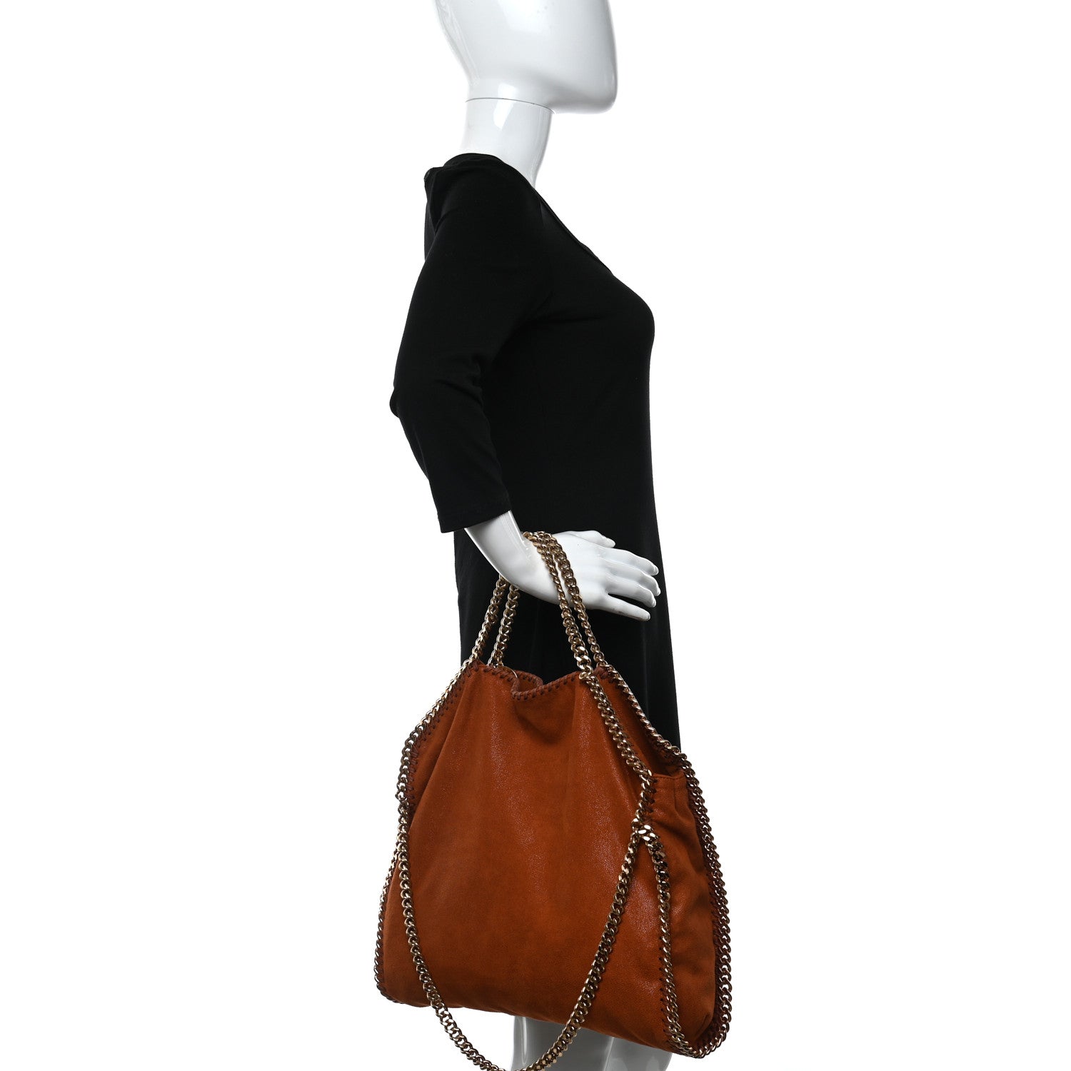 Stella McCartney Shaggy Deer Falabella Fold Over Tote Orange 2 of 9