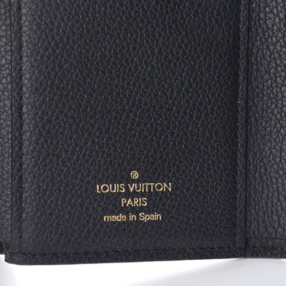 Louis Vuitton Grained Calfskin Monogram Double V Compact Wallet Black 7 of 10
