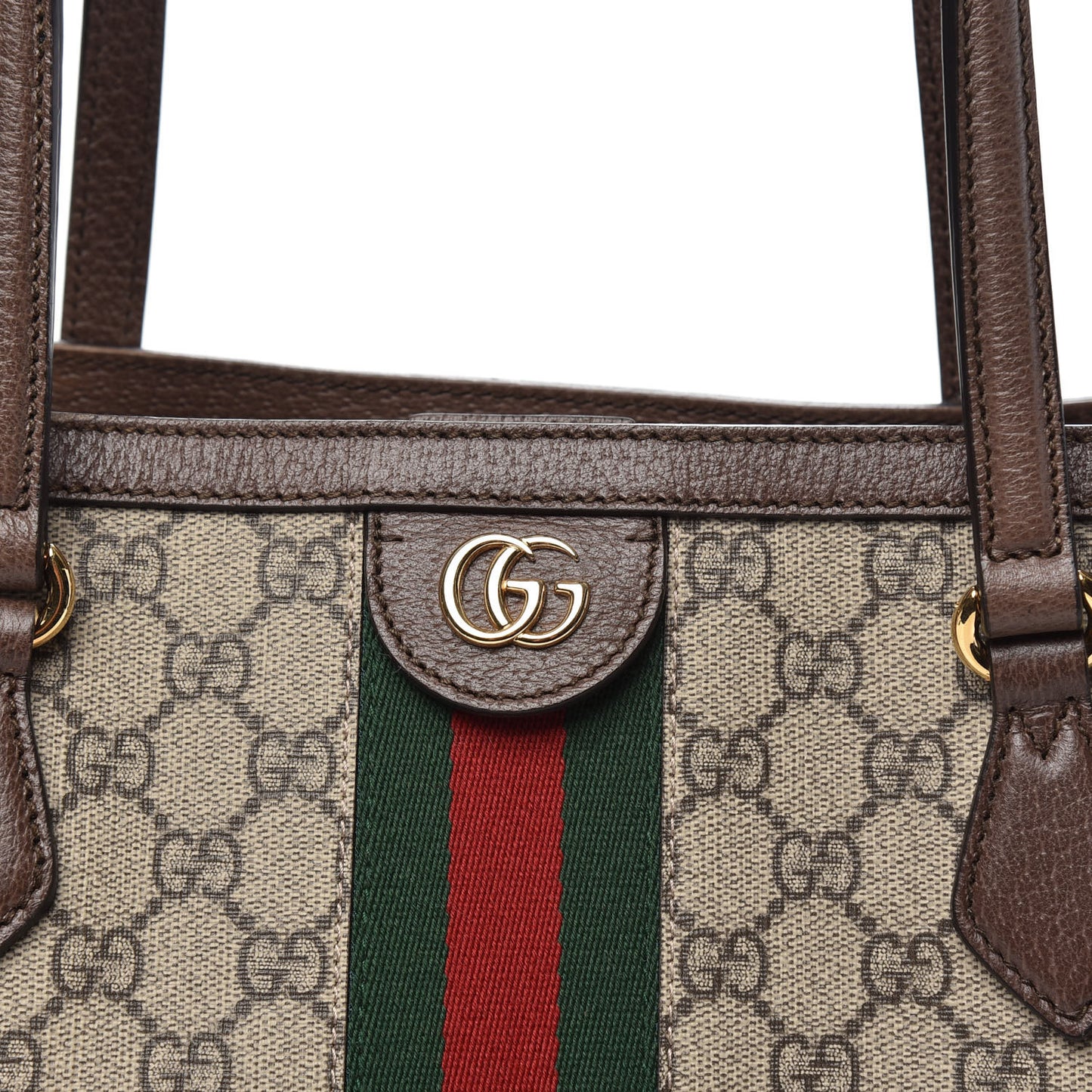 GG Supreme Monogram Medium Ophidia Shopping Tote Brown
