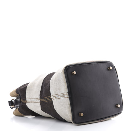 Burberry Canvas Mega Check Medium Susanna Hobo Black 3 of 16
