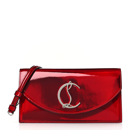 Christian Louboutin Metallic Calfskin Loubi54 Crossbody Clutch Red 1 of 8
