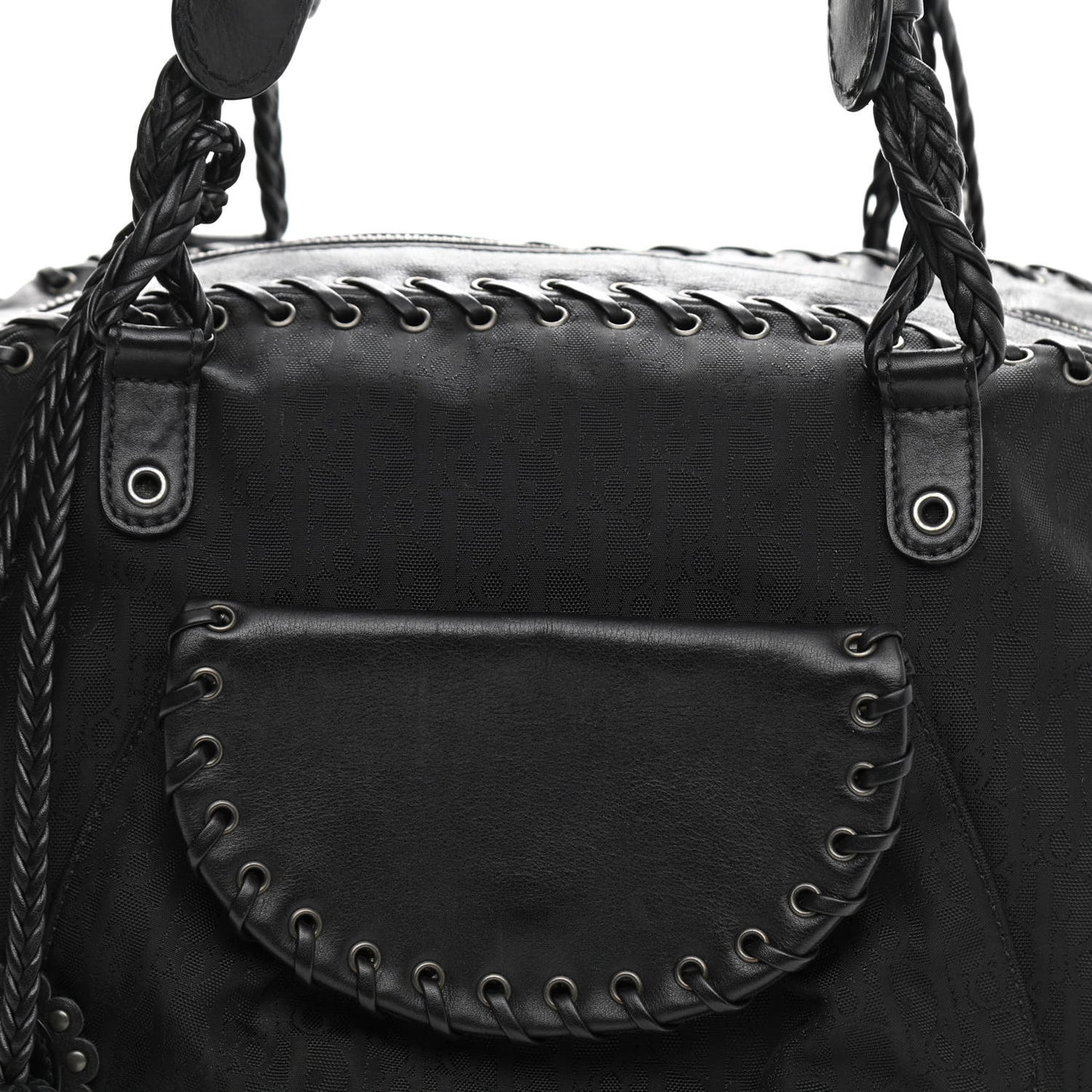 Monogram Ethnic Shoulder Bag Black