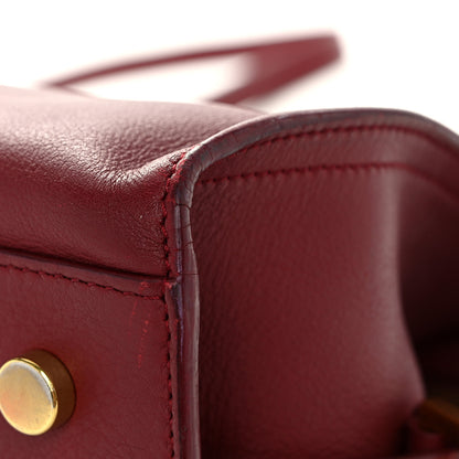 Saint Laurent Calfskin Monogram Baby Downtown Cabas Bordeaux 11 of 13