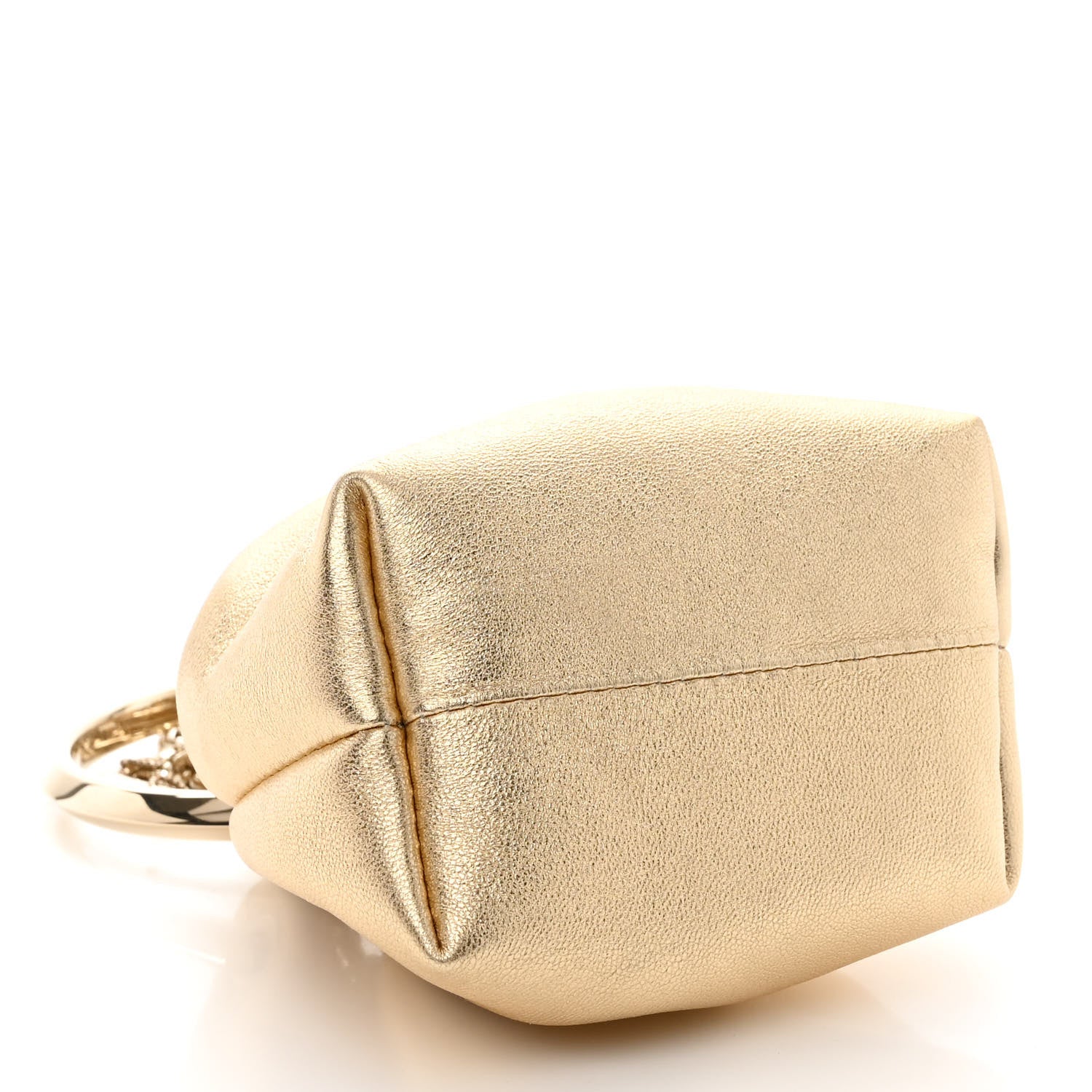 Jimmy Choo Metallic Lambskin Micro Bon Bon Bag Gold 4 of 10