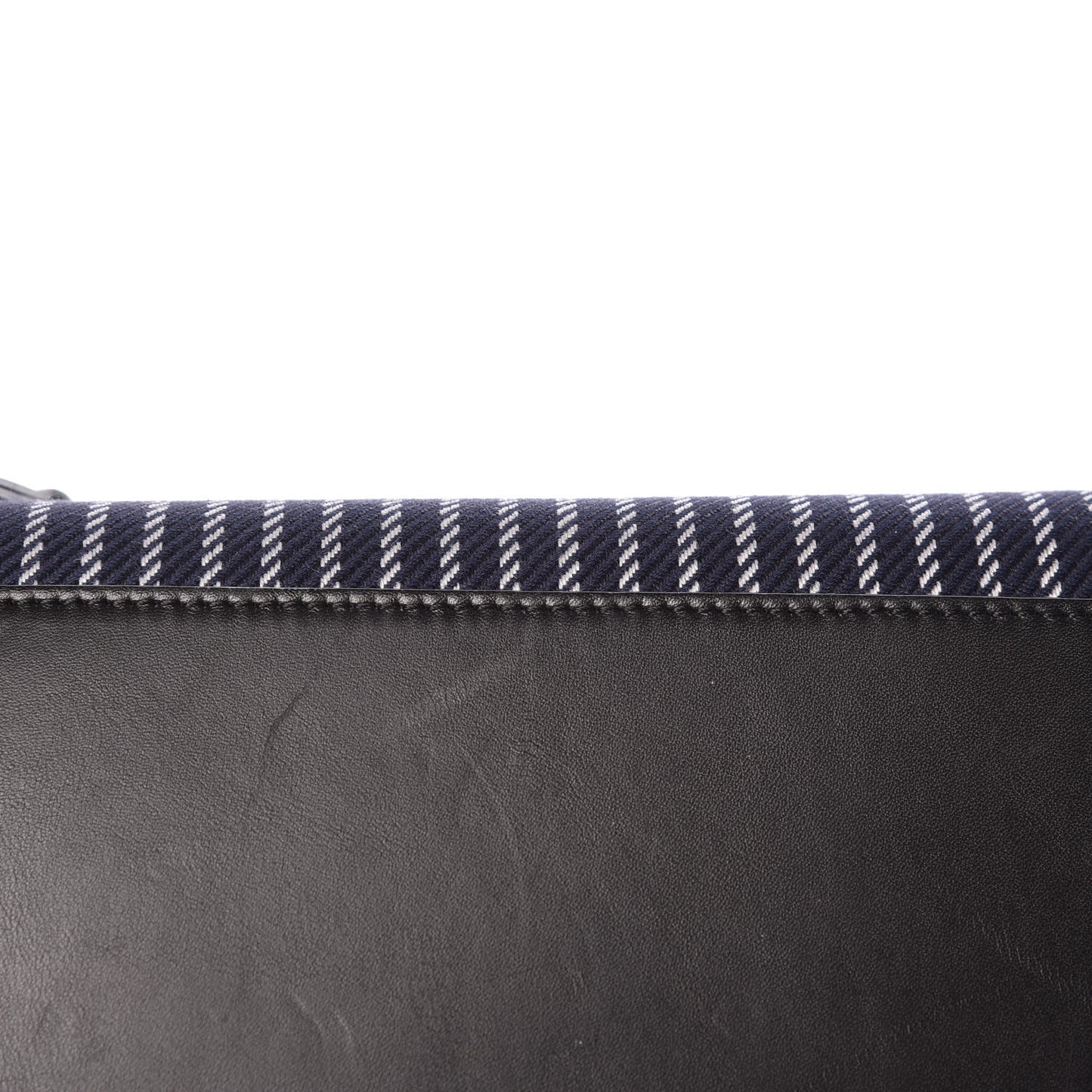Cotton Canvas Striped Medium Phantom Luggage Navy White