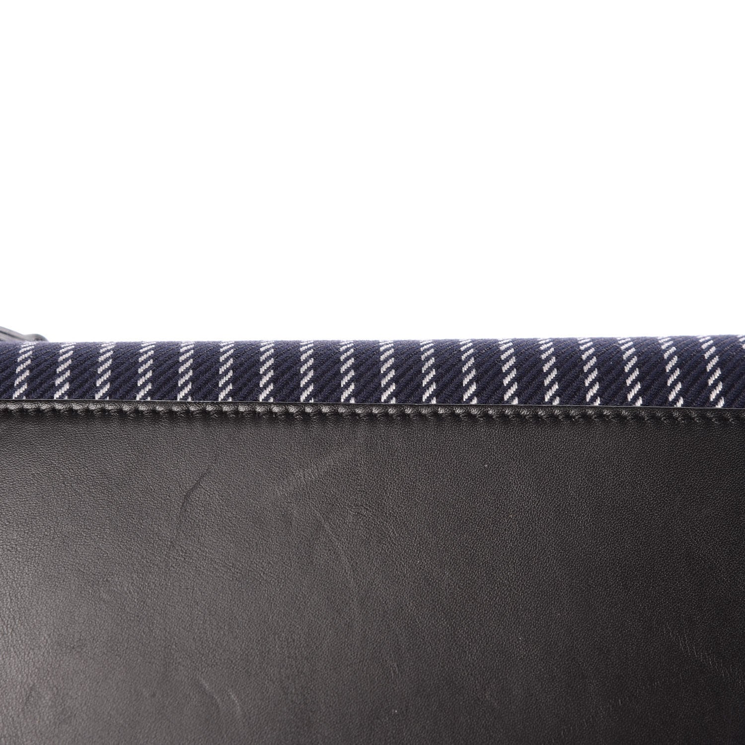 Celine Cotton Canvas Striped Medium Phantom Luggage Navy White 7 of 8